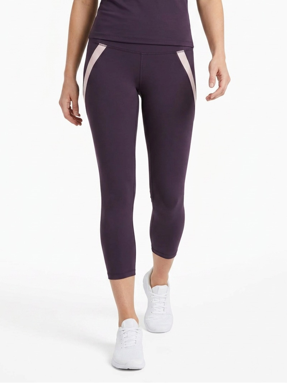 SPLITS59 | Capri Leggings Mesh Detail Plum Pink Women’s Size X-Small